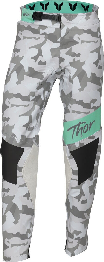 Thor Sportmode Shadow Dame Motocross bukser lysegrå/grøn 5/6 Figur 1