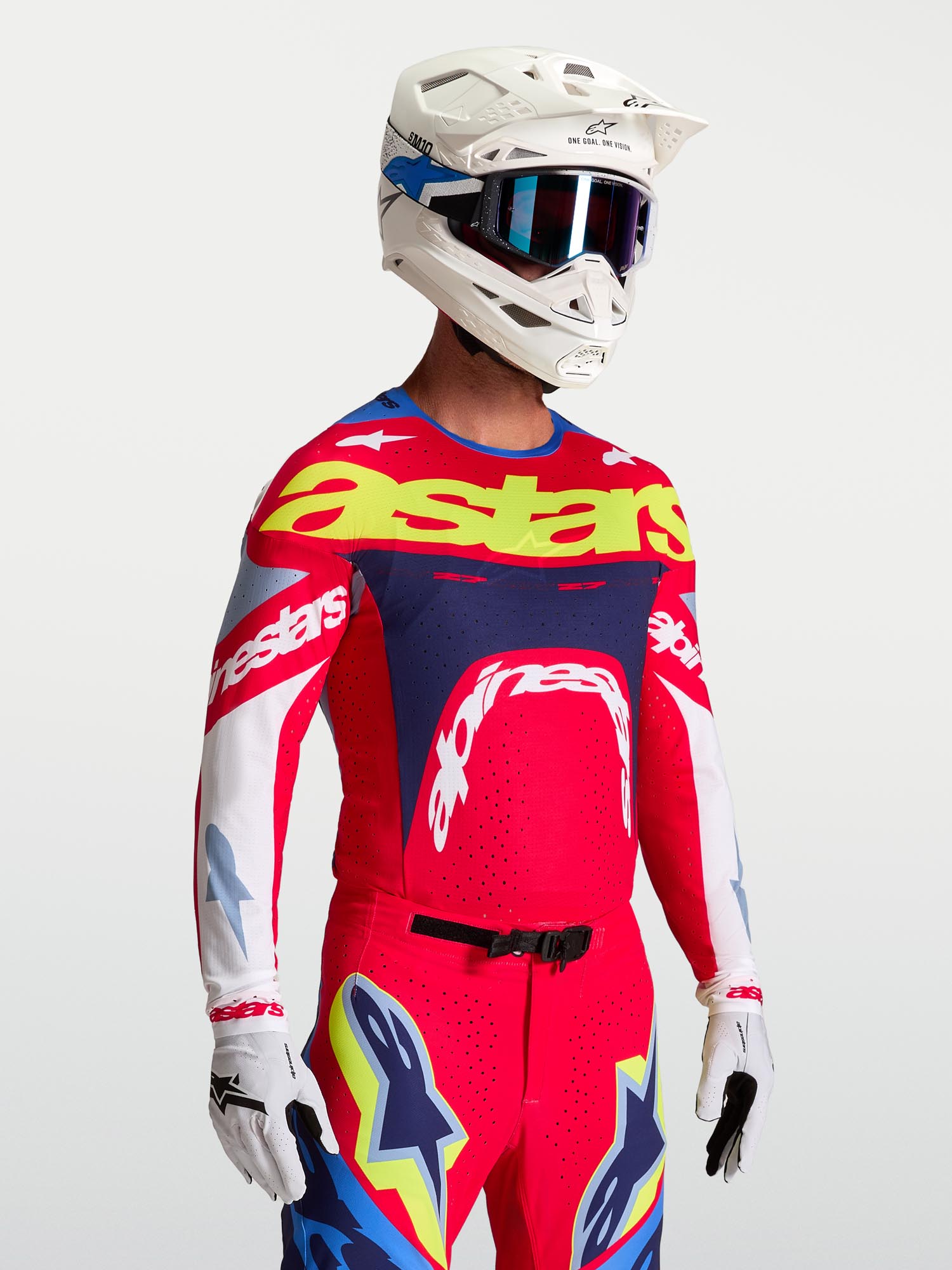 Alpinestars Supertech Dyna モトクロスジャージ 赤/白/青 XL 図4