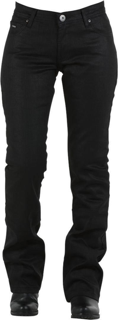 Overlap Donington Dame Motorcykel Jeans Sort 27 Figur 3