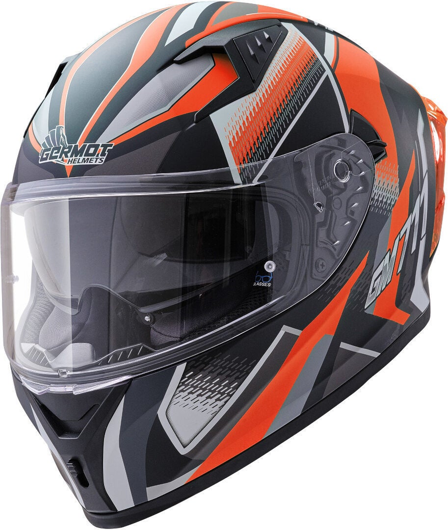 Germot GM 711 Dekor Hjelm sort mat/orange S (55/56) Figur 1