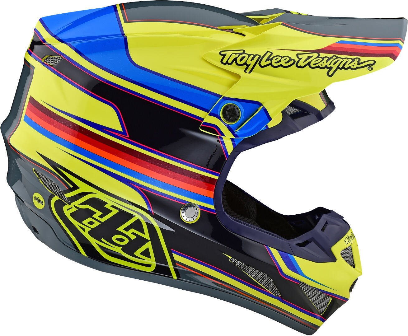 Troy Lee Designs SE4 Speed MIPS Motocross Helm gelb/grau M Abbildung 4