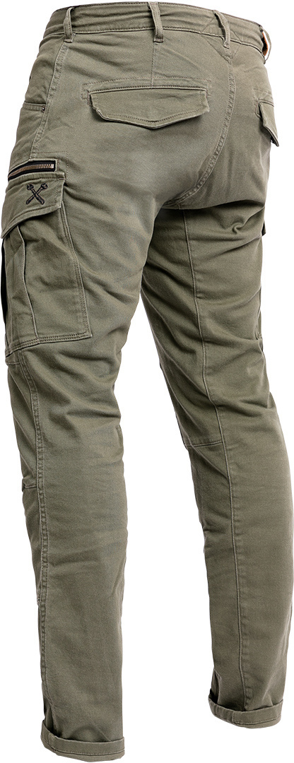 John Doe Stroker Cargo XTM Motorcycle Textile Pants olive 38 L30 Figure 4