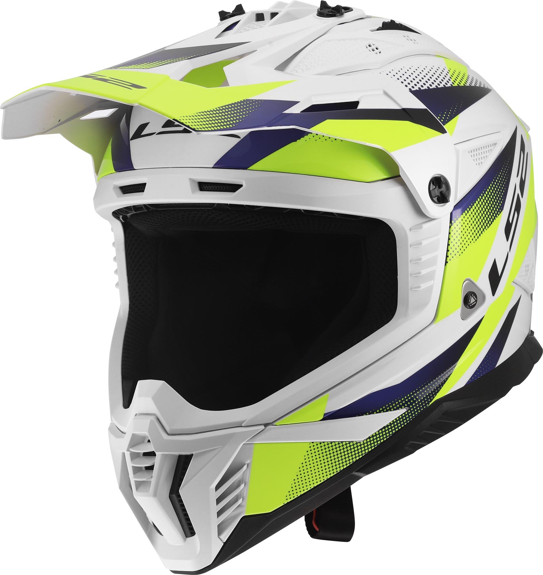 LS2 MX708 Fast II Fort bela/rumena M (57/58) Slika 1