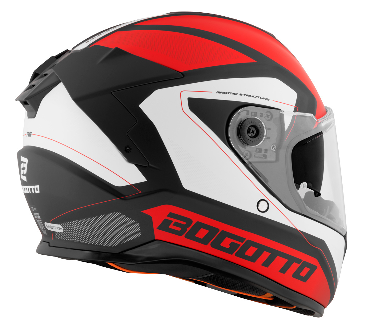 Bogotto FF122 BGT Casco Rosso/Bianco M Figura 3