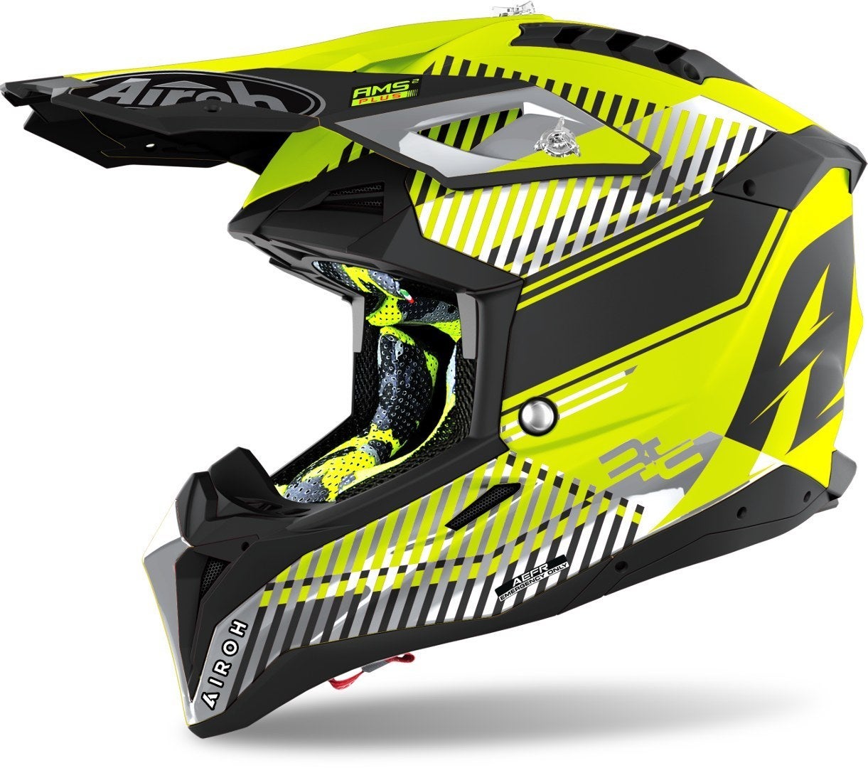 Airoh Aviator 3 Wave Carbon Casco motocross Giallo opaco S (55/56) Figura 1