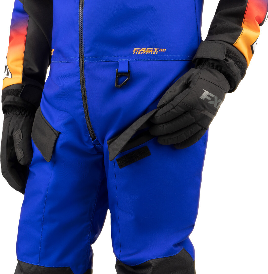 FXR Recruit Costumul de snowmobil Youth One Piece Albastru/Portocaliu 10 Figura 2