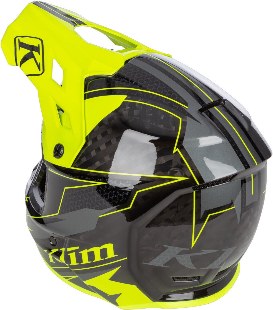 Klim F3 Carbon Velocity Hi-Vis Snowmobile Helmet XXXL (64/65) Figure 3