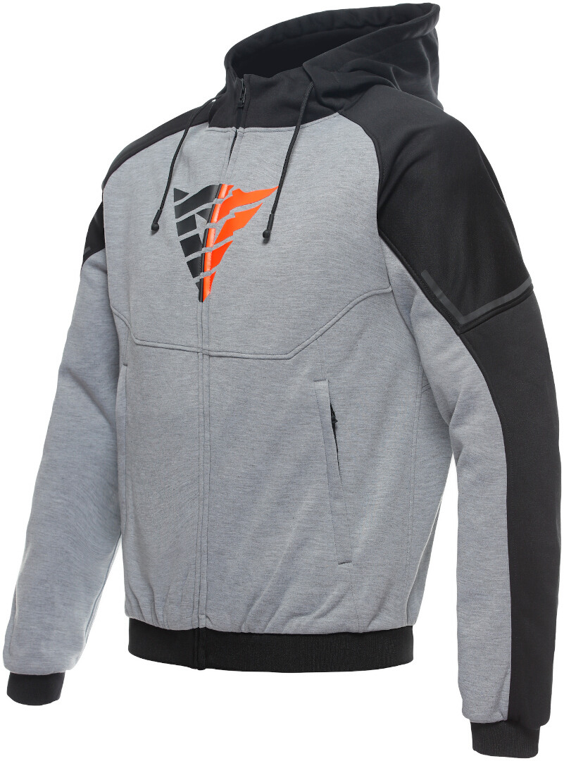 Dainese Daemon-X Safety 2.0 Moletom com zíper de motocicleta Cinza/Preto/Vermelho 60 Figura 1