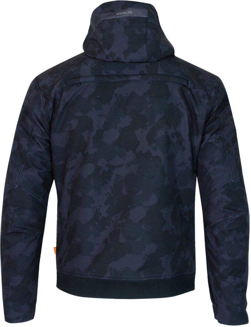 Side view of Merlin Torque D3O waterproof Motorcycle Zip Hoodie