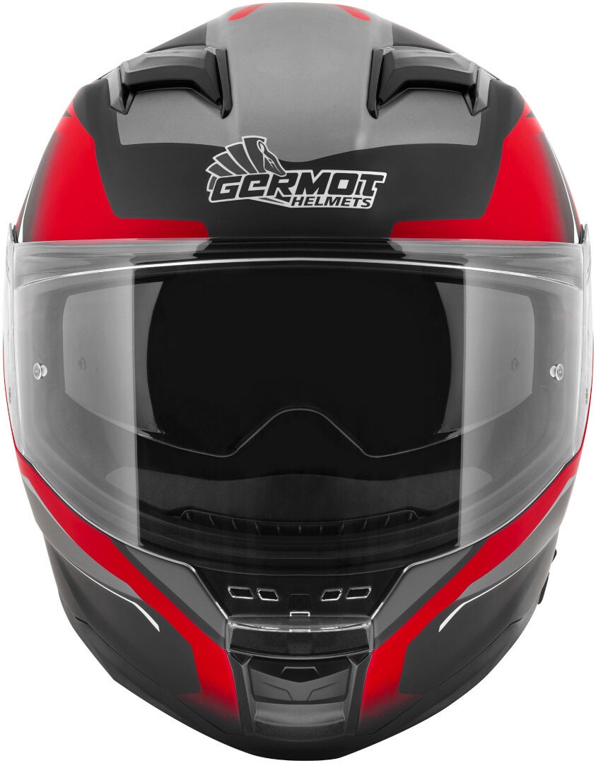Germot GM 350 Dekor Hjelm sort mat/grå/rød L (59/60) Figur 2
