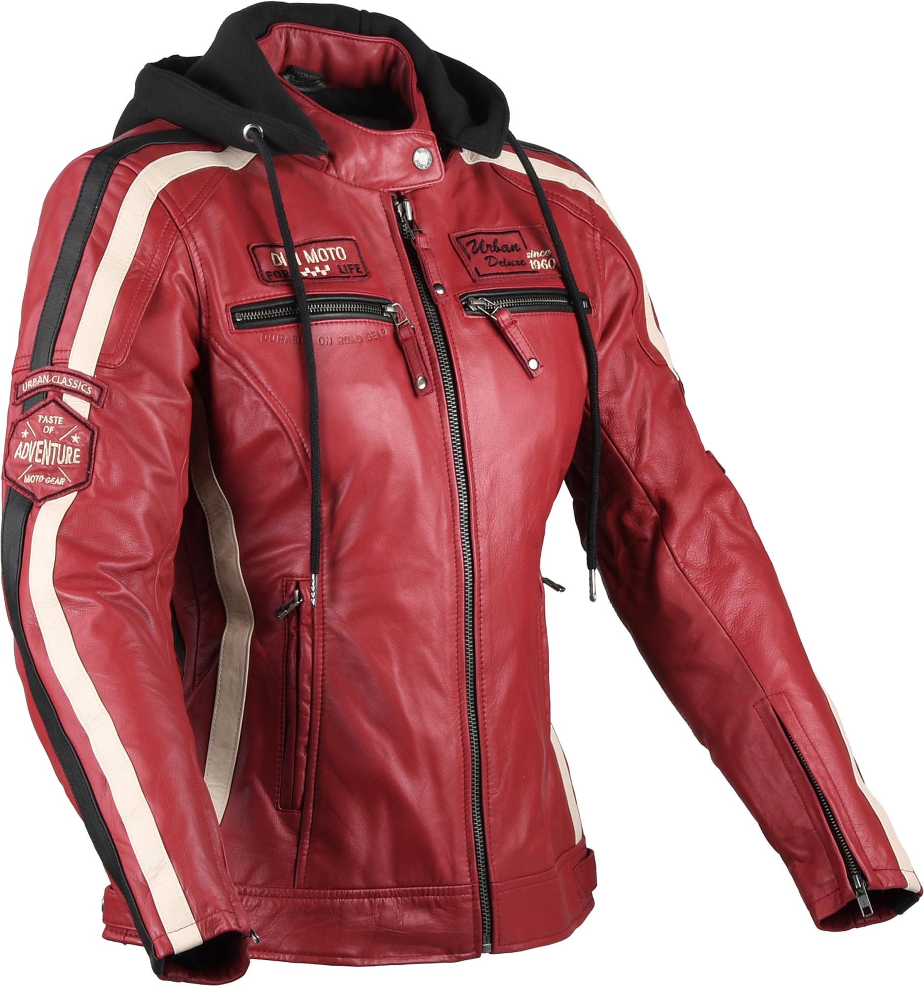 DIFI Jolene 3 Damen Motorrad Lederjacke rot 2XL Abbildung 1