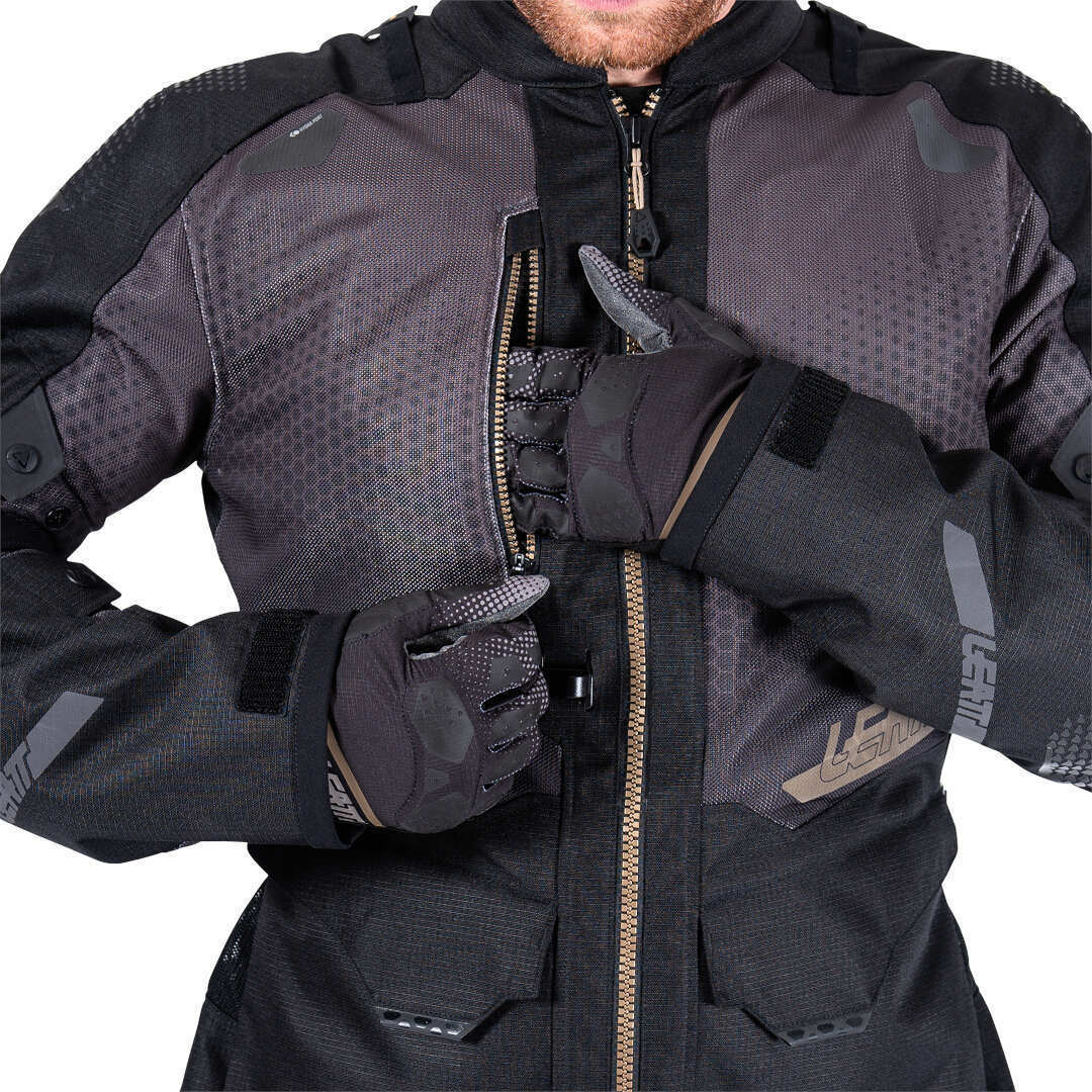 Side view of Leatt ADV Flowtour 5.5 waterproof Motorcycle Textile Jacket