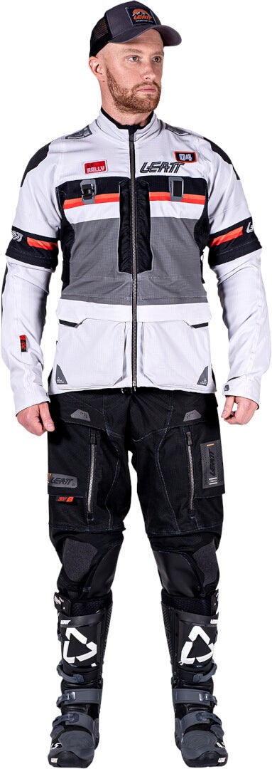 Leatt ADV Rally 5.5 Motorrad Textiljacke hellgrau/dunkelgrau/schwarz XL Abbildung 30