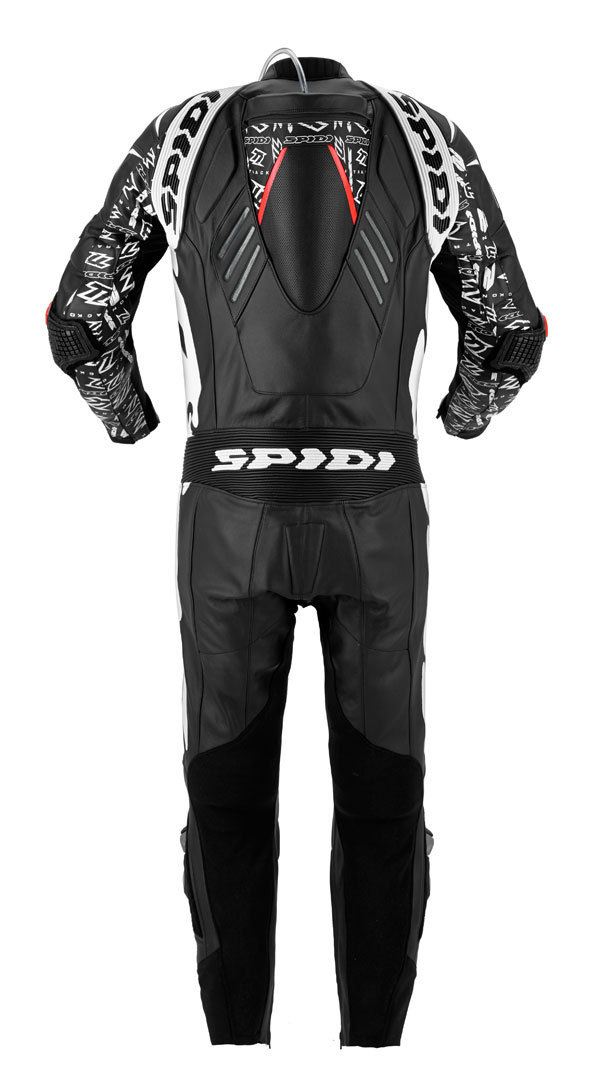 Spidi Track Wind Replica Evo One Piece Motorcycle Leather Suit black/white 48 Figure 2