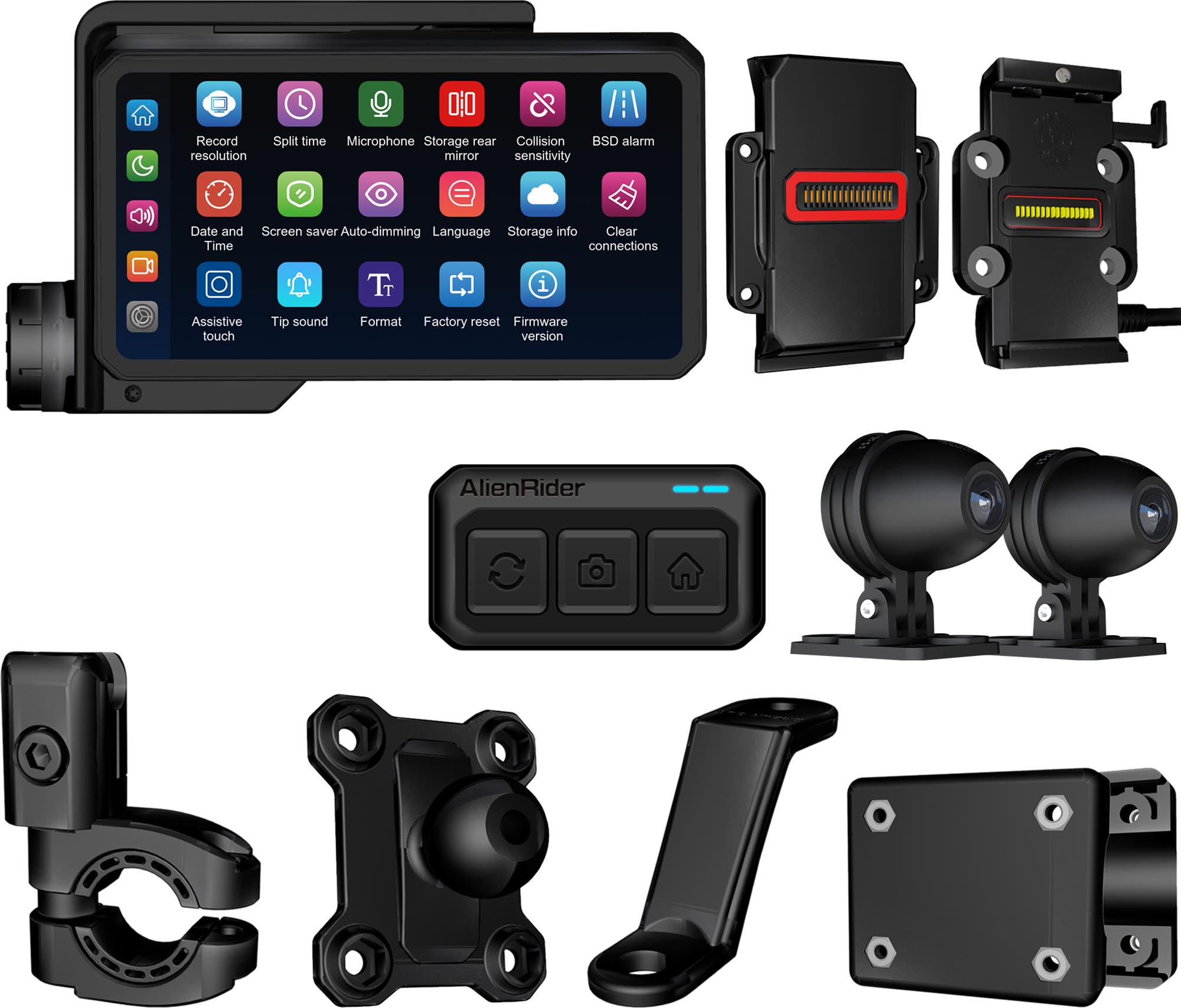 AlienRider M2-QR Bundle 6.2 Universal Motorcykelmultimediasystem Figur 1