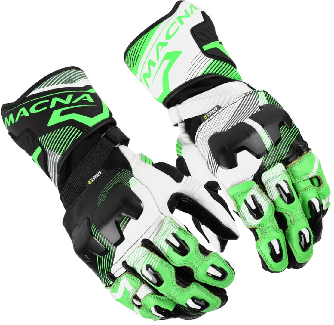 Macna Powertrack 2.0 Mănuși de motocicletă Negru/Alb/Verde S Figura 1