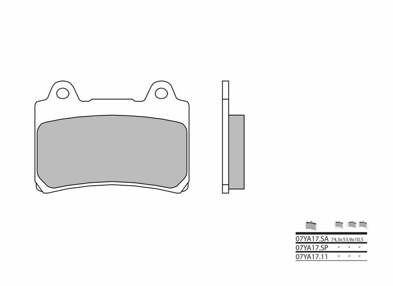 Brembo S.p.A. Vägbromsbelägg kolkeramik - 07YA1711 Figur 1