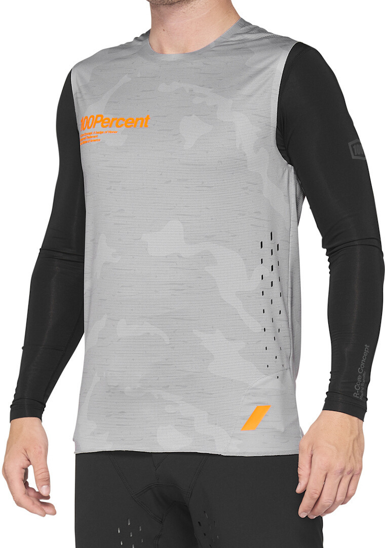 100% R-Core Concept Fiets Jersey grijs/zwart M Figuur 1