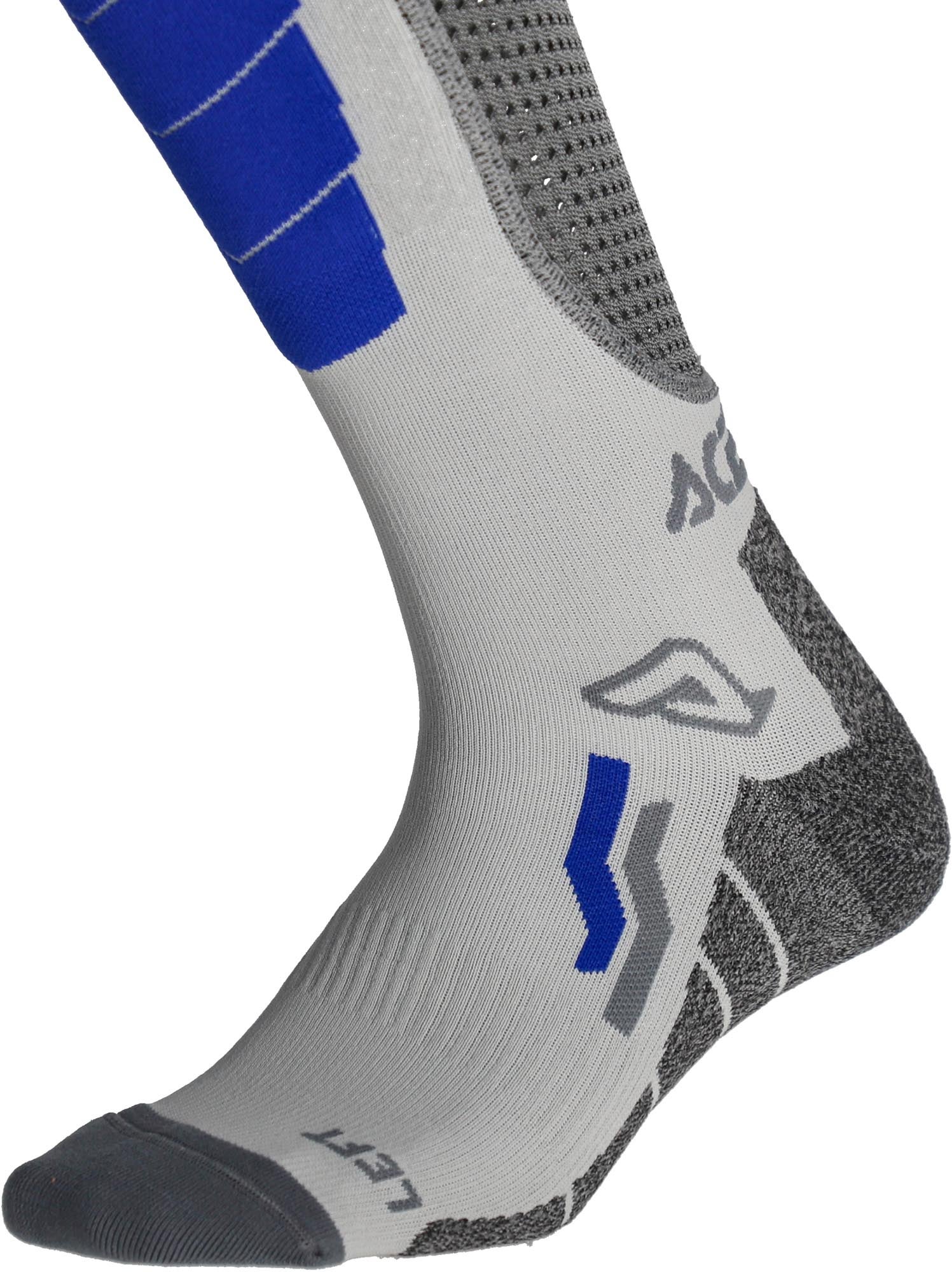 Acerbis X-Leg Vented Pro Chaussettes de genou de motocross Gris/bleu L/XL Figure 6