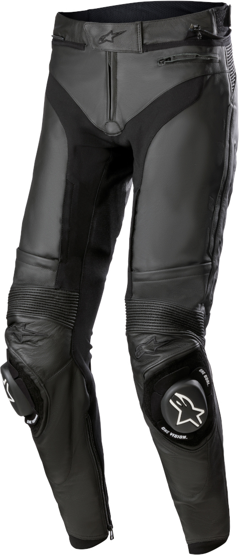 Alpinestars Missile V3 Pantaloni de piele pentru motocicletă negru 58 lung Figura 1
