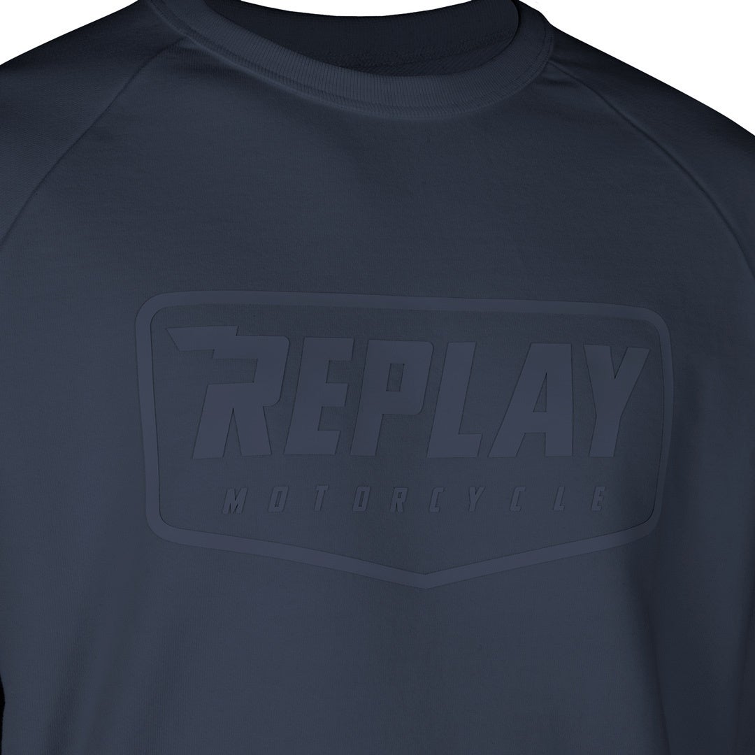 Replay Logo Sweater blau XXL Abbildung 4