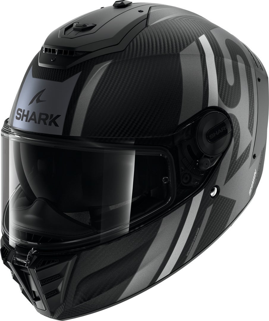 Shark Spartan RS Shawn Carbon Hjelm sort mat/grå M (57/58) Figur 1