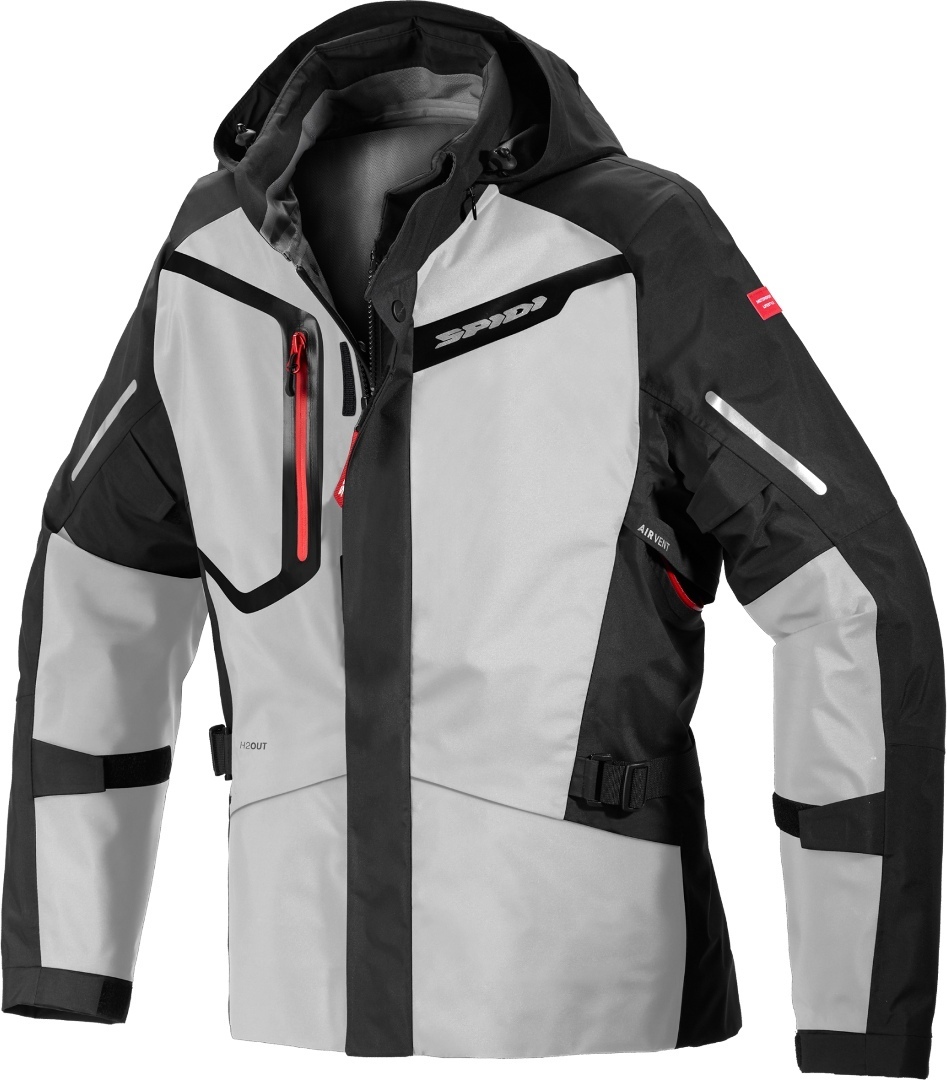 Spidi Mission-T Shield H2Out Step-InArmor Motorcycle Textile Outer Jacket grey L Figure 1