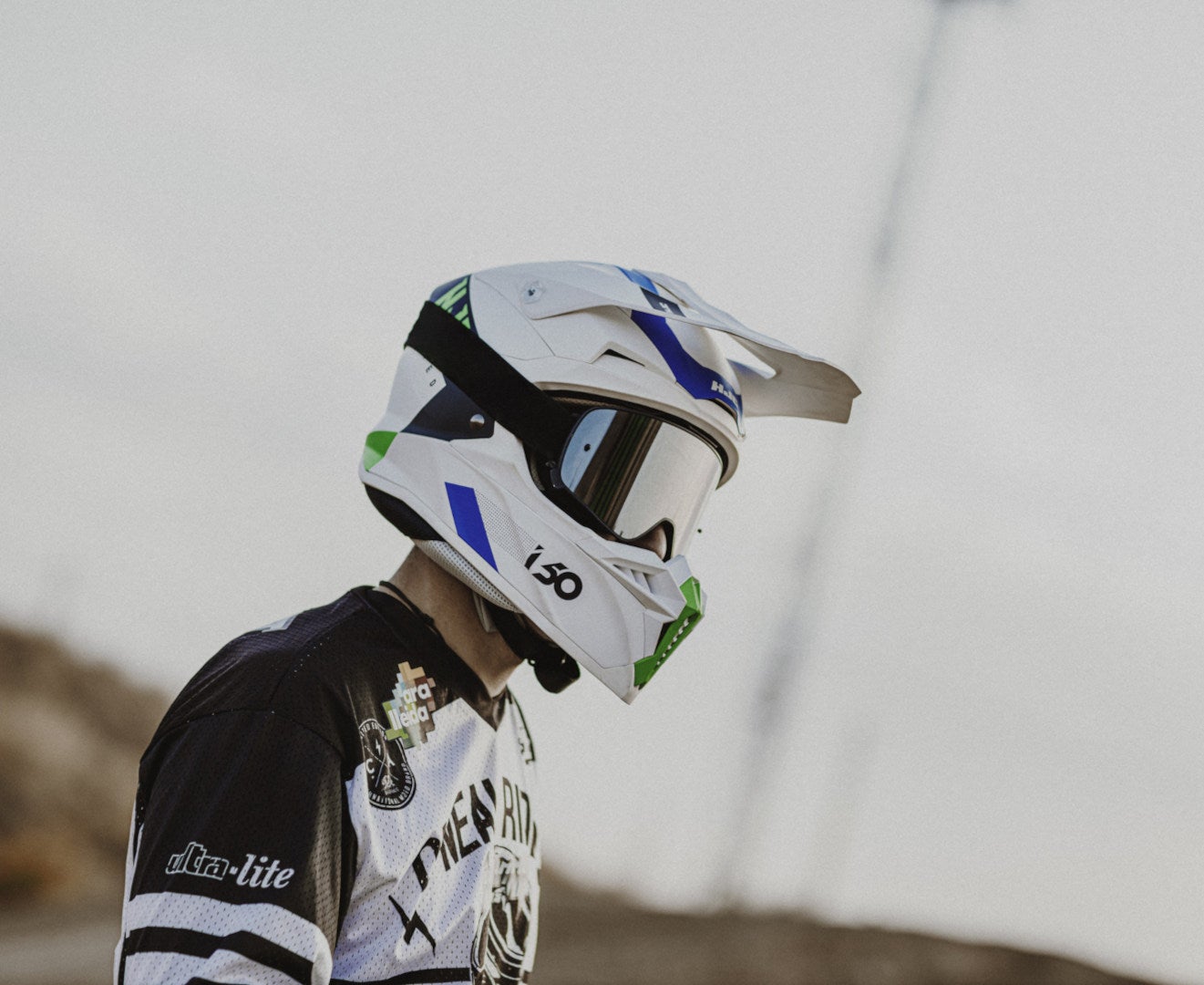HJC i50 Erased Casco Motocross bianco/blu M (57/58) Figura 10