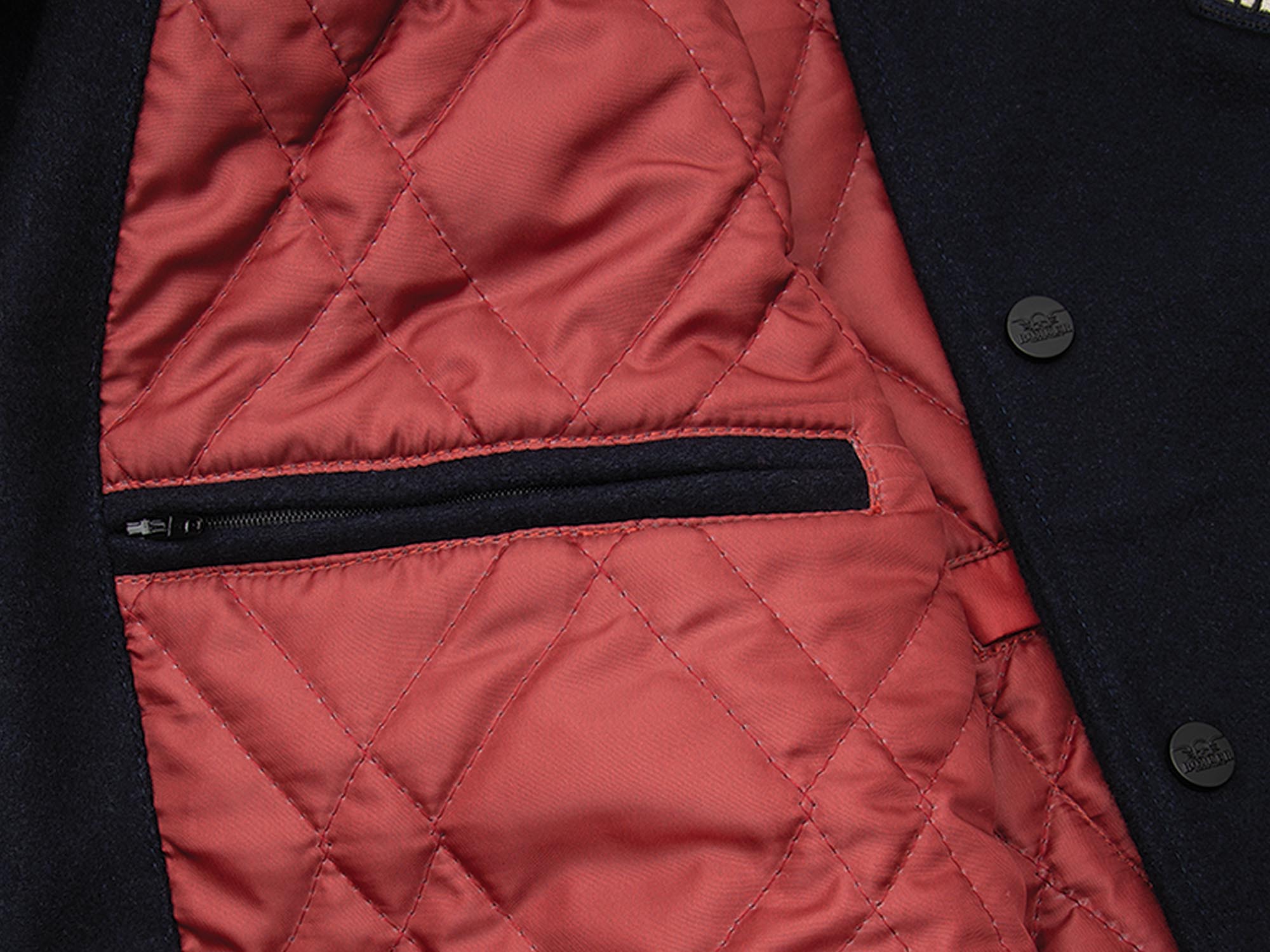 Rokker College Motorrad Leder-/Textiljacke blau/braun 3XL Abbildung 3