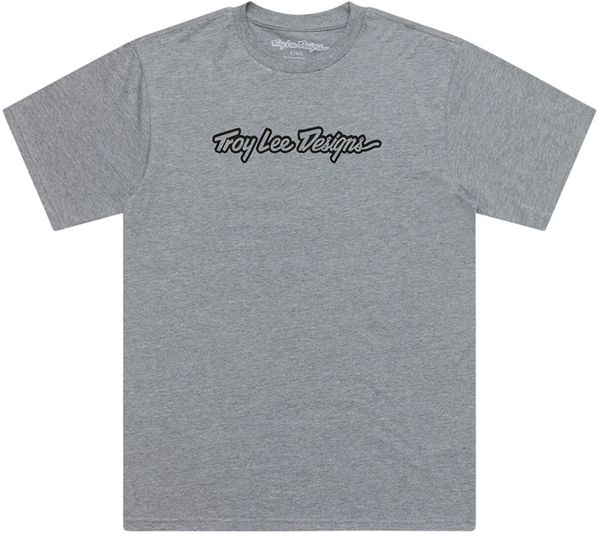 Troy Lee Designs Signature Kortärmad T-shirt grå/svart XL Figur 1