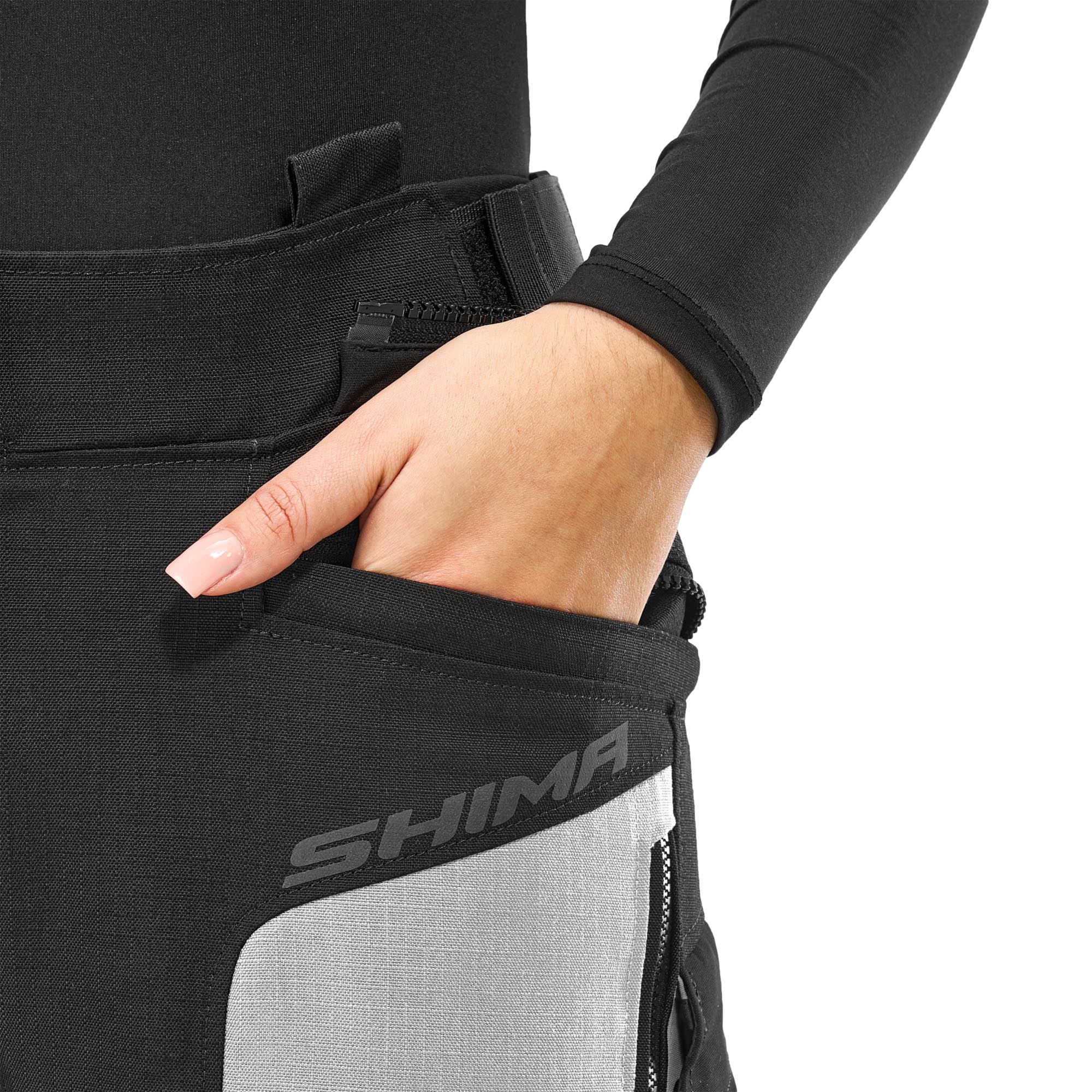 SHIMA Tracker Dames Motorfiets Textiel Broek grijs/wit 2XL Figuur 11