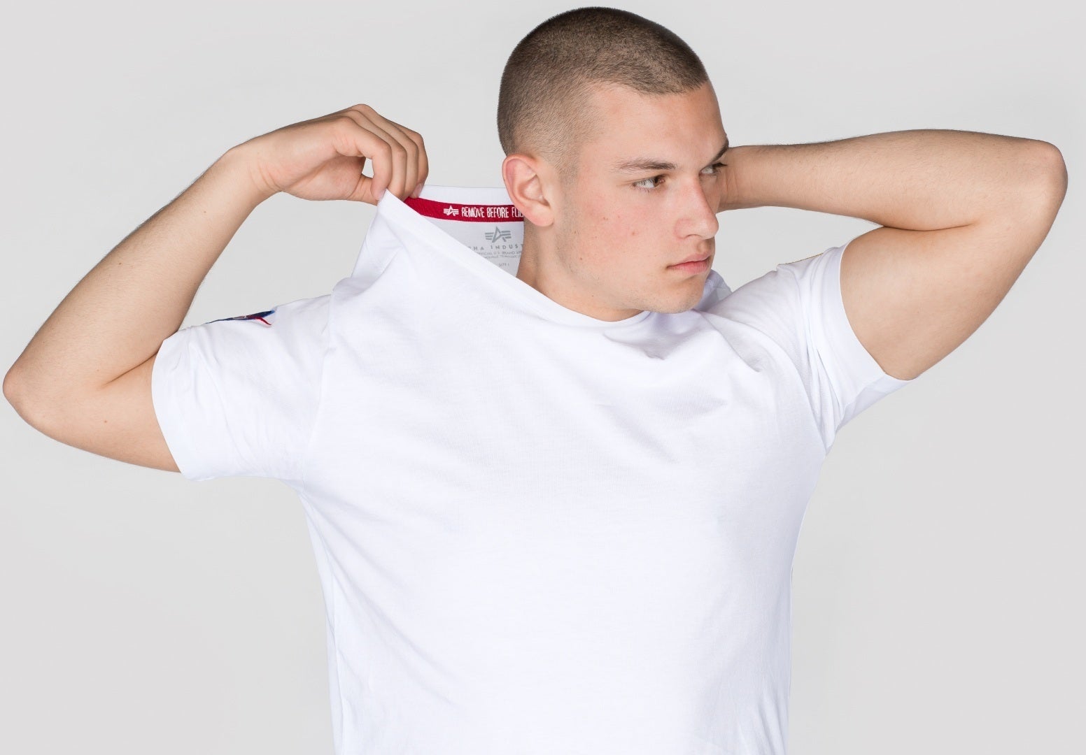 Alpha Industries NASA T-Shirt weiß S Abbildung 3