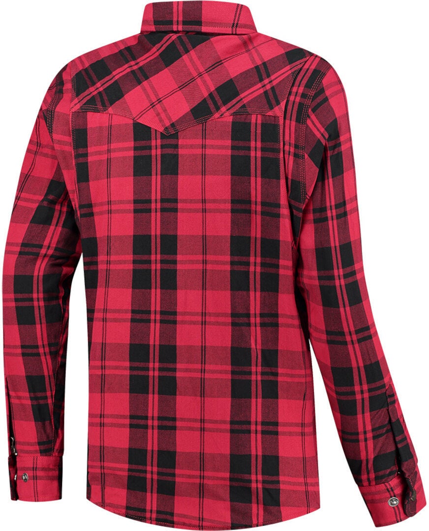 Rusty Stitches Neil Camicia da moto nero/rosso XL Figura 2