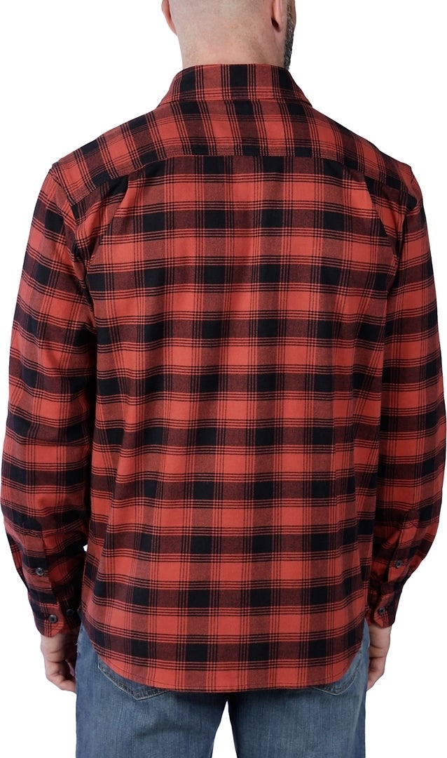 Carhartt Rugged Flex Flannel Plaid シャツ 黒/赤 L 図2