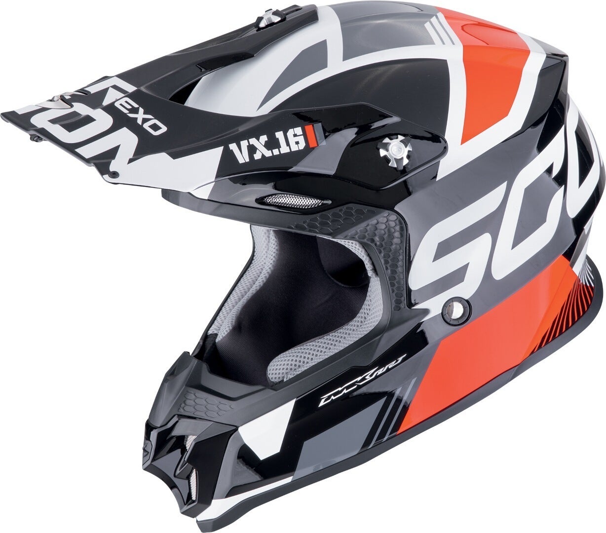 Scorpion VX-16 Evo Air Analog Casco da motocross nero/rosso/bianco XXL (63/64) Figura 1