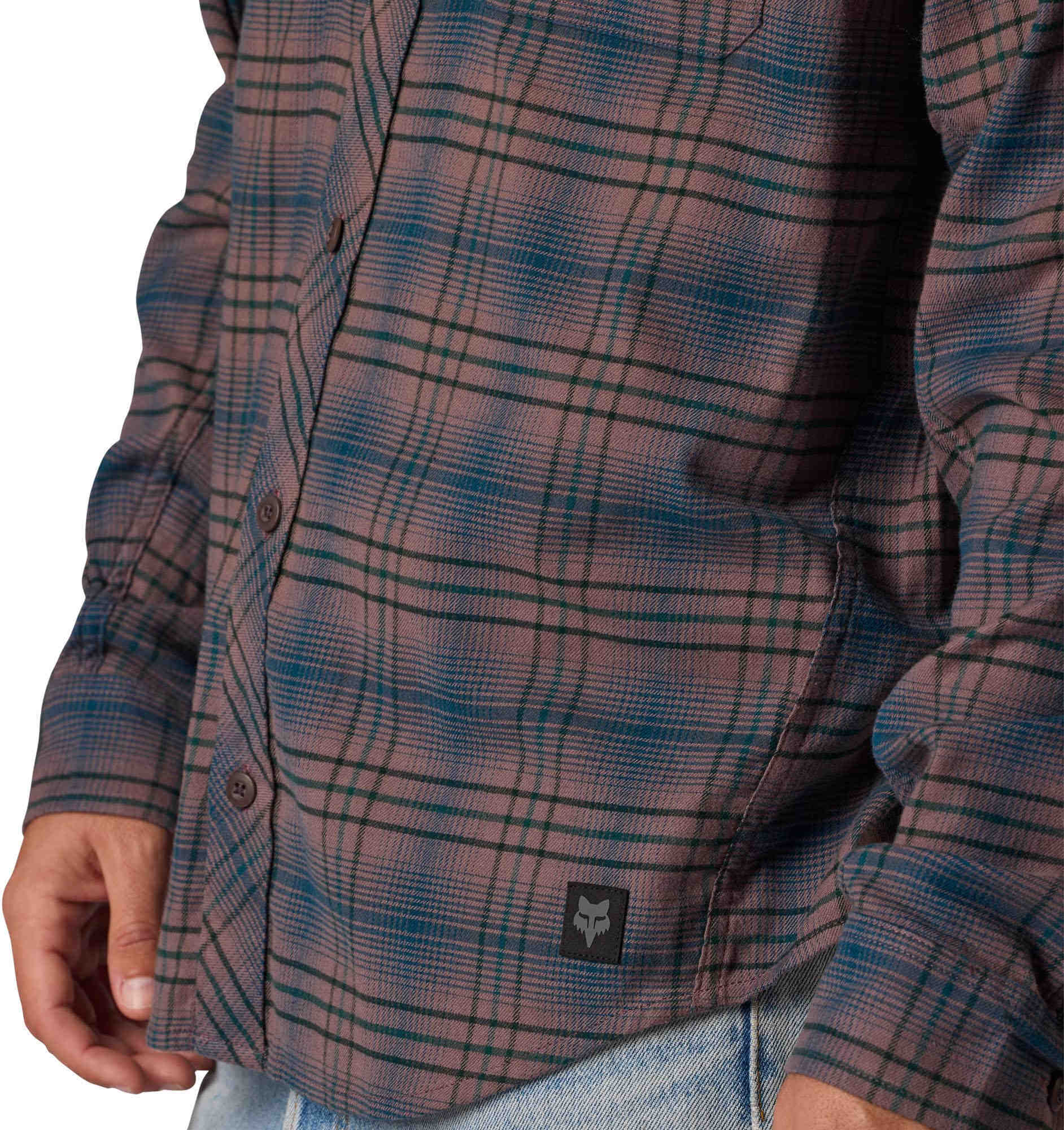 FOX Survivalist Camicia di flanella elastica blu/marrone M Figura 5