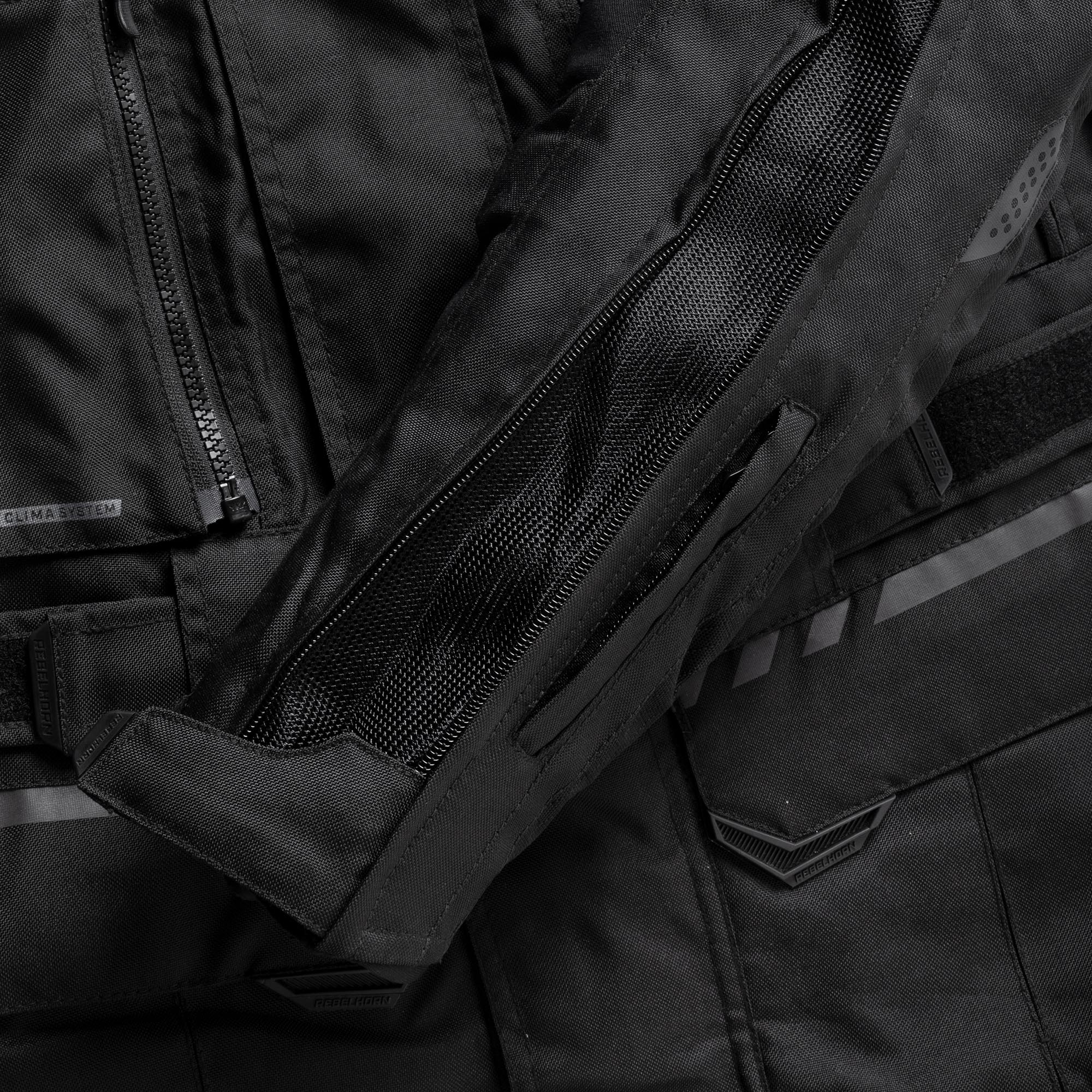Side view of Rebelhorn Cubby 4 waterproof Motorcycle Textile Jacket