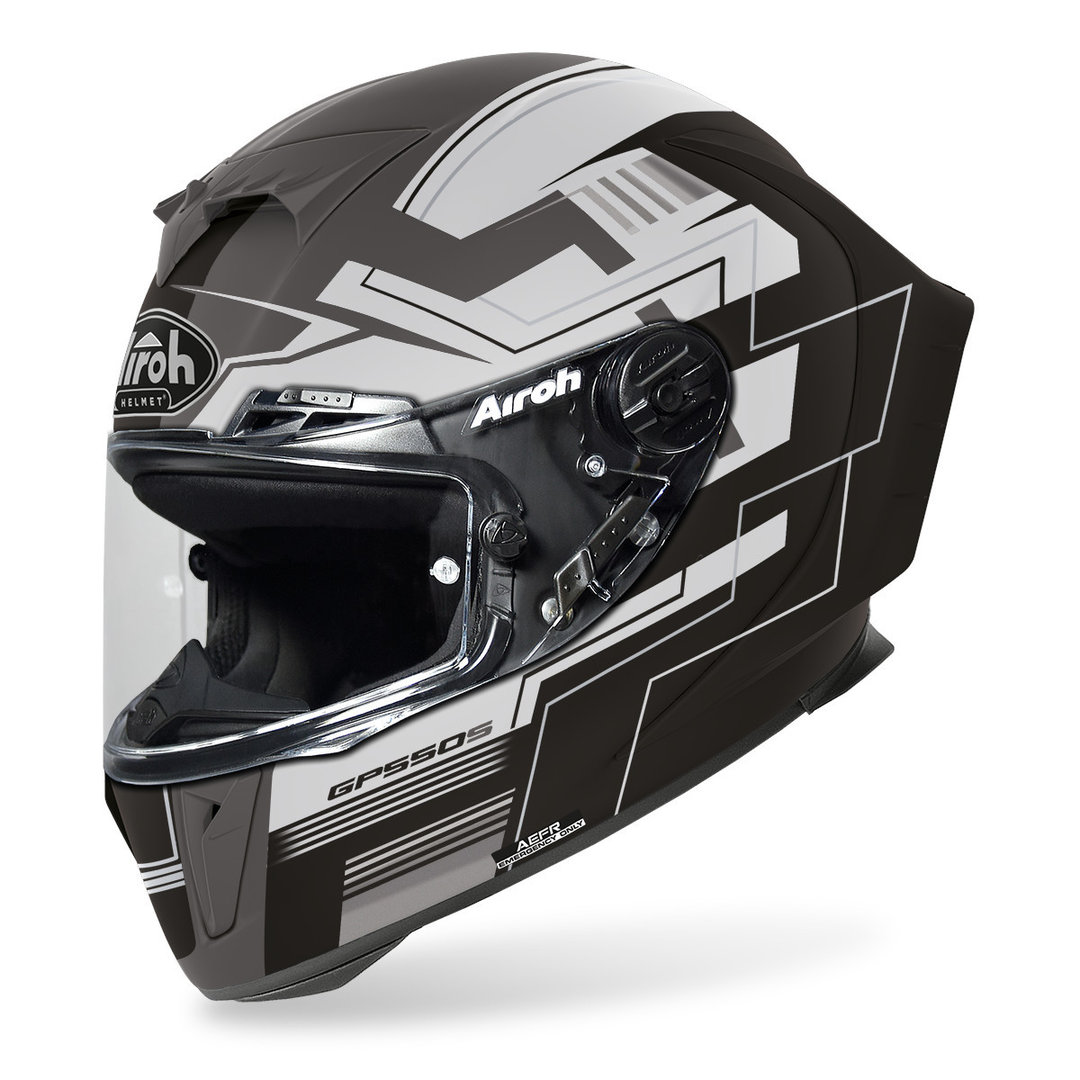 Airoh GP 550S Challenge Capacete preto fosco/cinza M (57/58) Figura 1