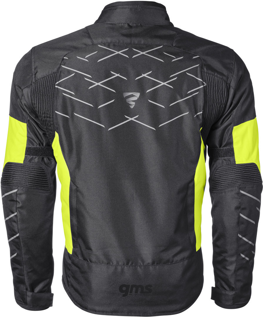 GMS Kasai waterproof Motorcycle Textile Jacket black/yellow M Figure 3
