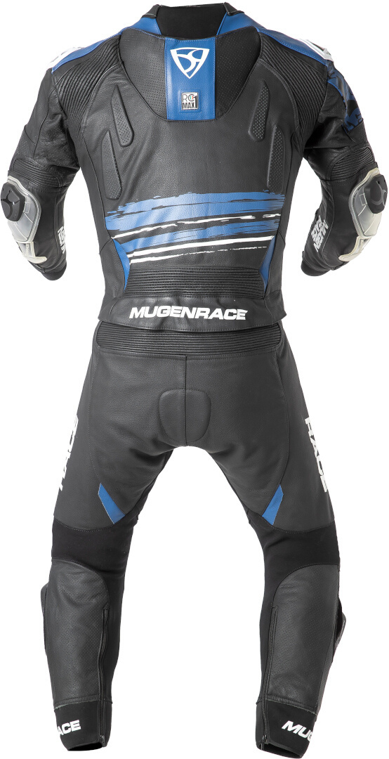 MUGENRACE RC-Max Due perforeret todelt motorcykel læderdragt sort/hvid/blå 60 Figur 3