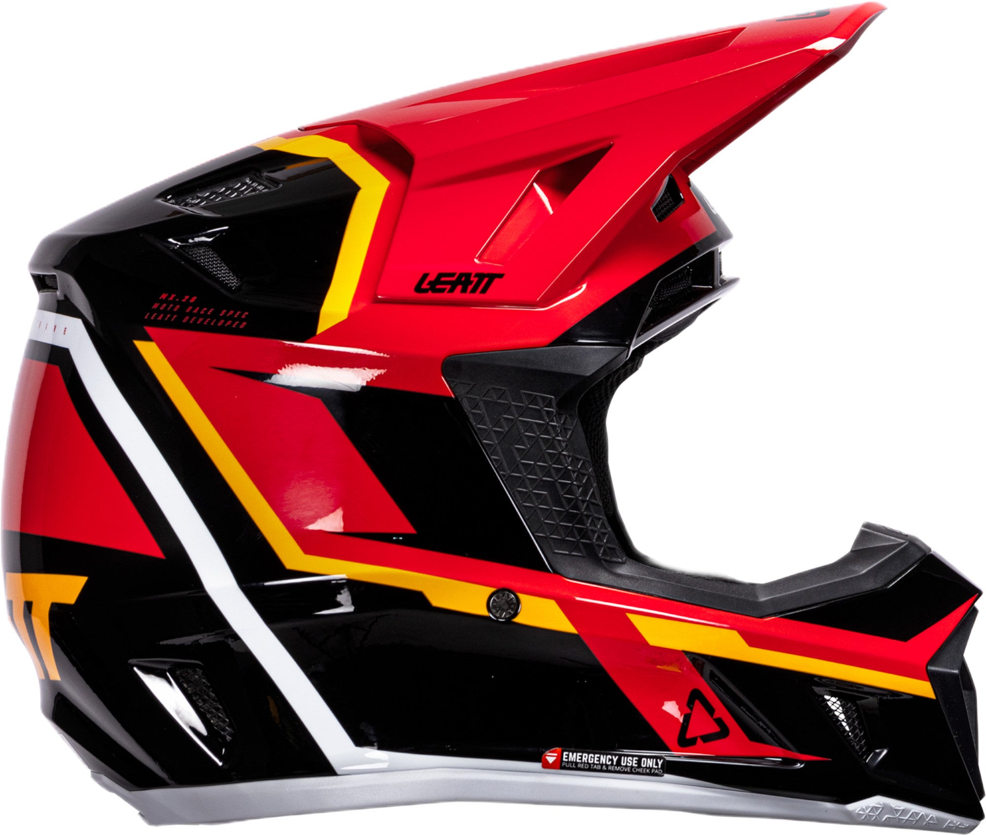 Leatt 7.5 V26 Casque de motocross avec lunettes Rouge/Noir S (55/56) Figure 3