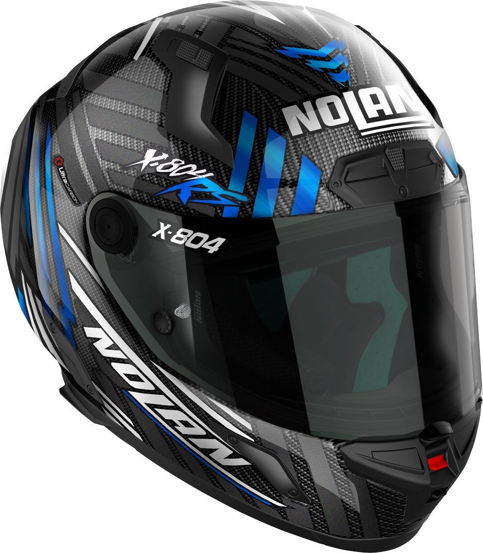 Nolan X-804 RS Ultra Carbon Spectre Helm schwarz/grau/blau XXL (64) Abbildung 2