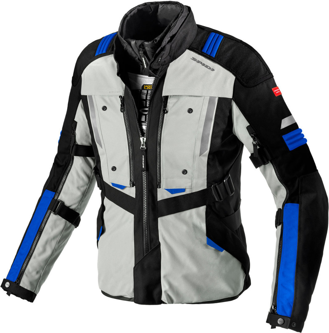 Spidi Modular Motorcycle Textile Jacket grey/blue XL Figure 1