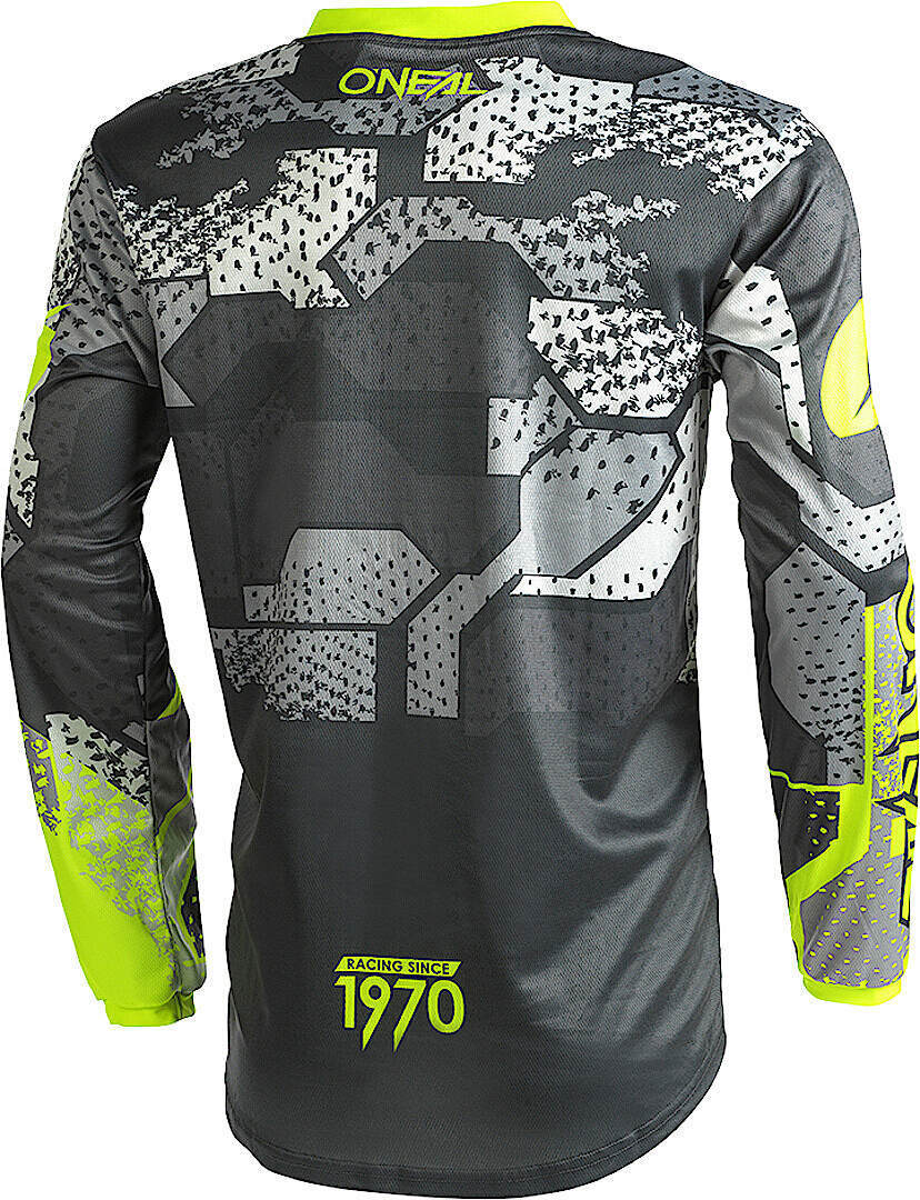 Oneal Element Camo V.22 Motocross Jersey sort/grå/gul M Figur 2