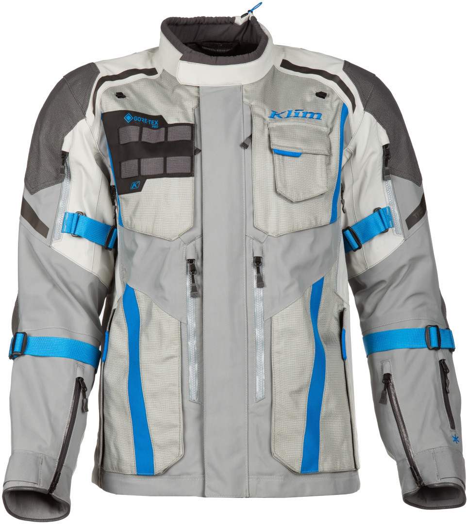 Klim Badlands Pro 2023 Motorcycle Textile Jacket grey/blue XL Figure 4