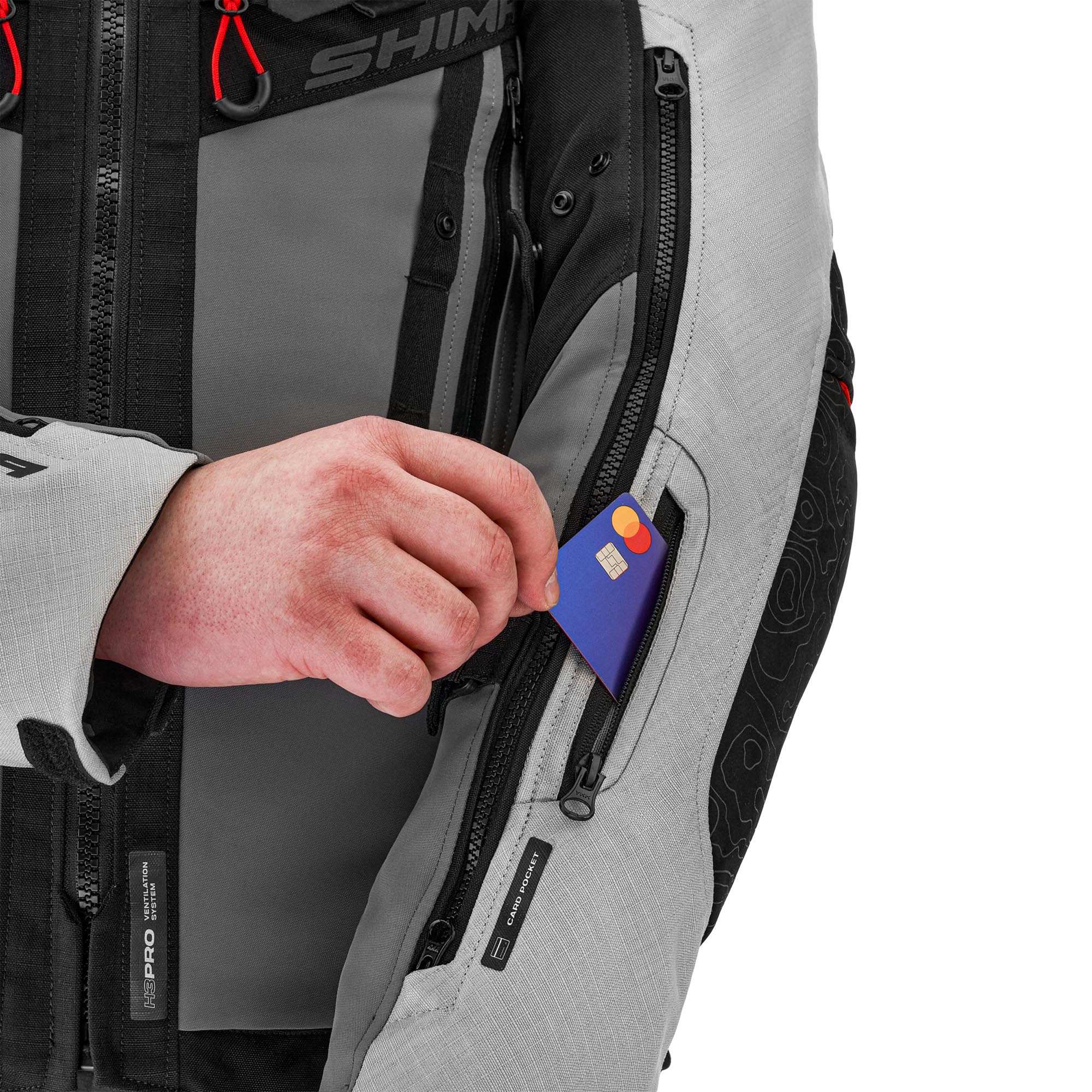 SHIMA Tracker Motorrad Textiljacken weiß/grau/rot L Abbildung 13