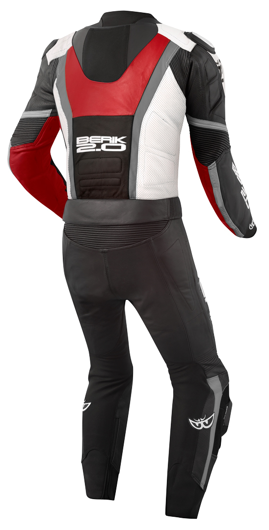 Berik Losail Tuta in pelle da moto a due pezzi nero/bianco/rosso 54 Figura 2
