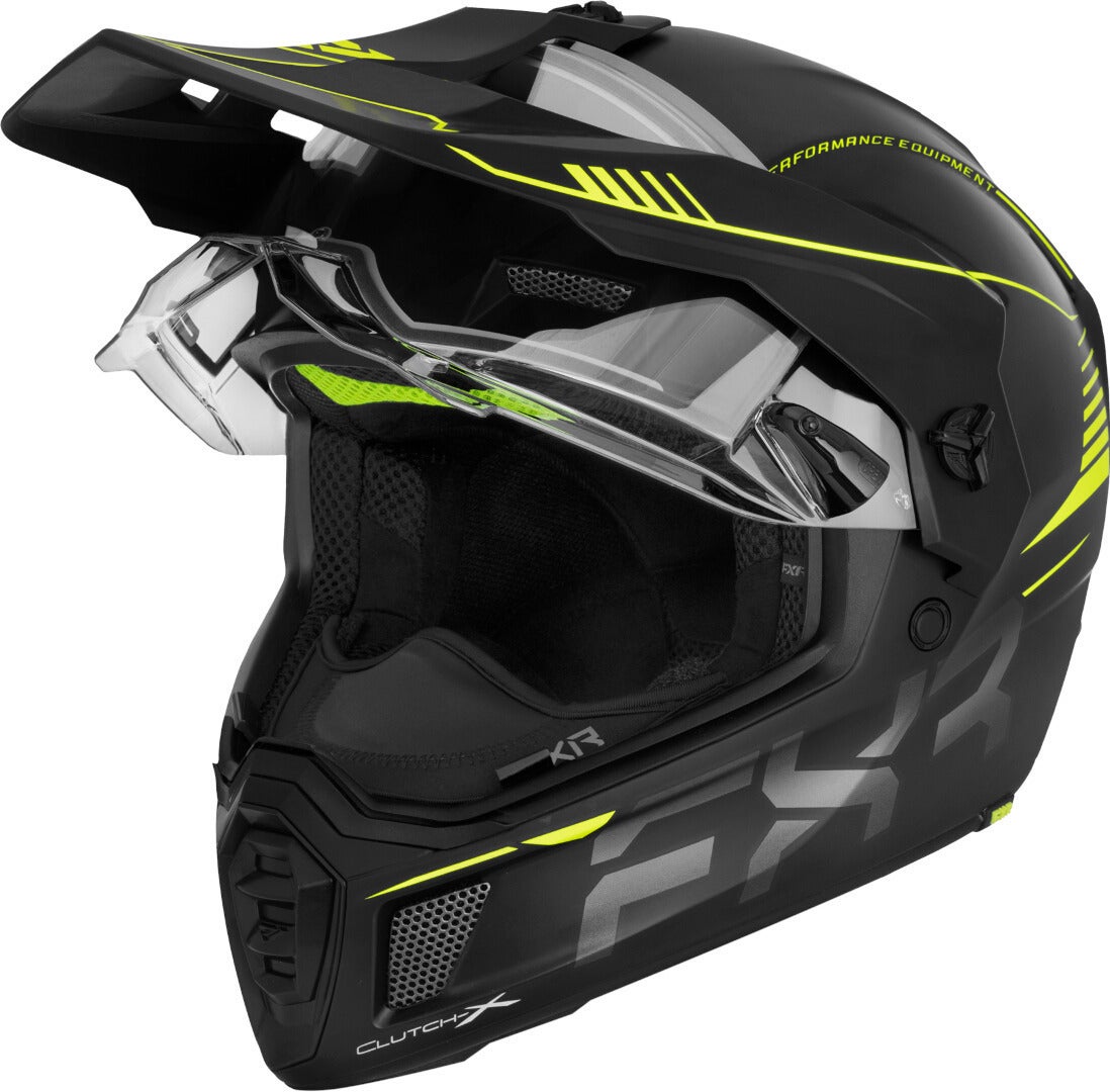 FXR Clutch X Pro Snescooter hjelm sort mat/gul M (57/58) Figur 3