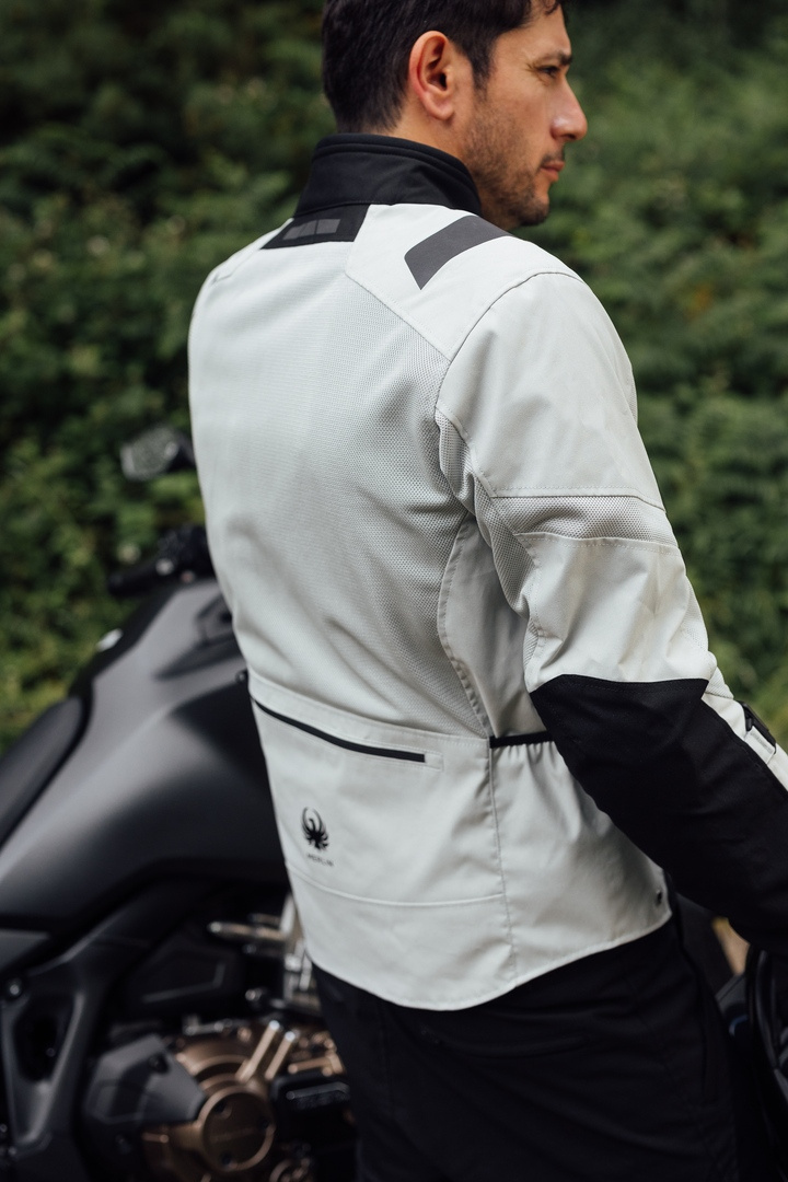 Merlin Taos Air Mesh Stretch Motorrad Textiljacke hellgrau/schwarz L Abbildung 10