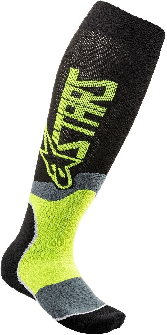 Alpinestars MX Plus-2 Motocross Socken schwarz/neon-gelb M Abbildung 1
